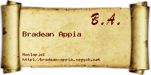 Bradean Appia névjegykártya